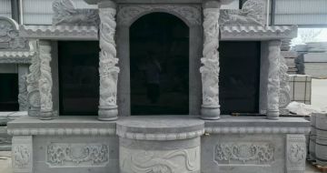 内蒙古 芝麻灰高档墓碑，土墓，可定制