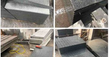 内蒙古 芝麻黑地铺石材