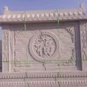 内蒙古 芝麻白花岗岩屏风，照壁，影壁