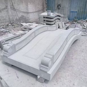 内蒙古 芝麻灰花岗岩园林景观 小石桥