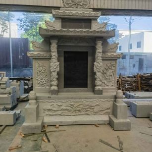内蒙古 芝麻灰高档墓碑、土墓，一套也支持定做