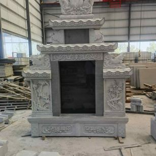 内蒙古 芝麻灰高档墓碑、土墓，一套也支持定做