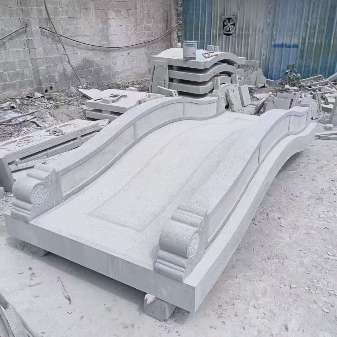 内蒙古 芝麻灰花岗岩园林景观 小石桥