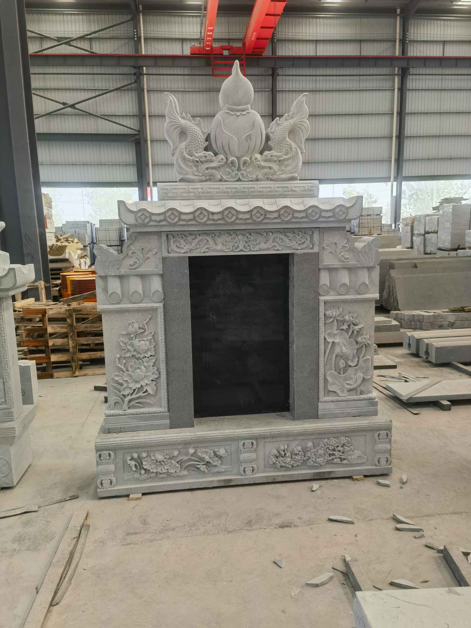 内蒙古 芝麻灰高档墓碑、土墓，一套也支持定做