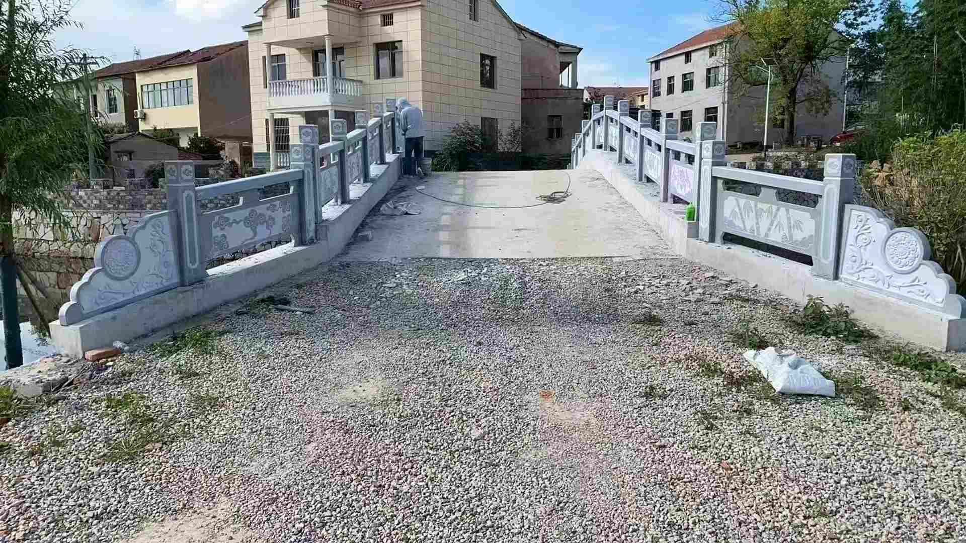 内蒙古 芝麻灰花岗岩桥栏杆