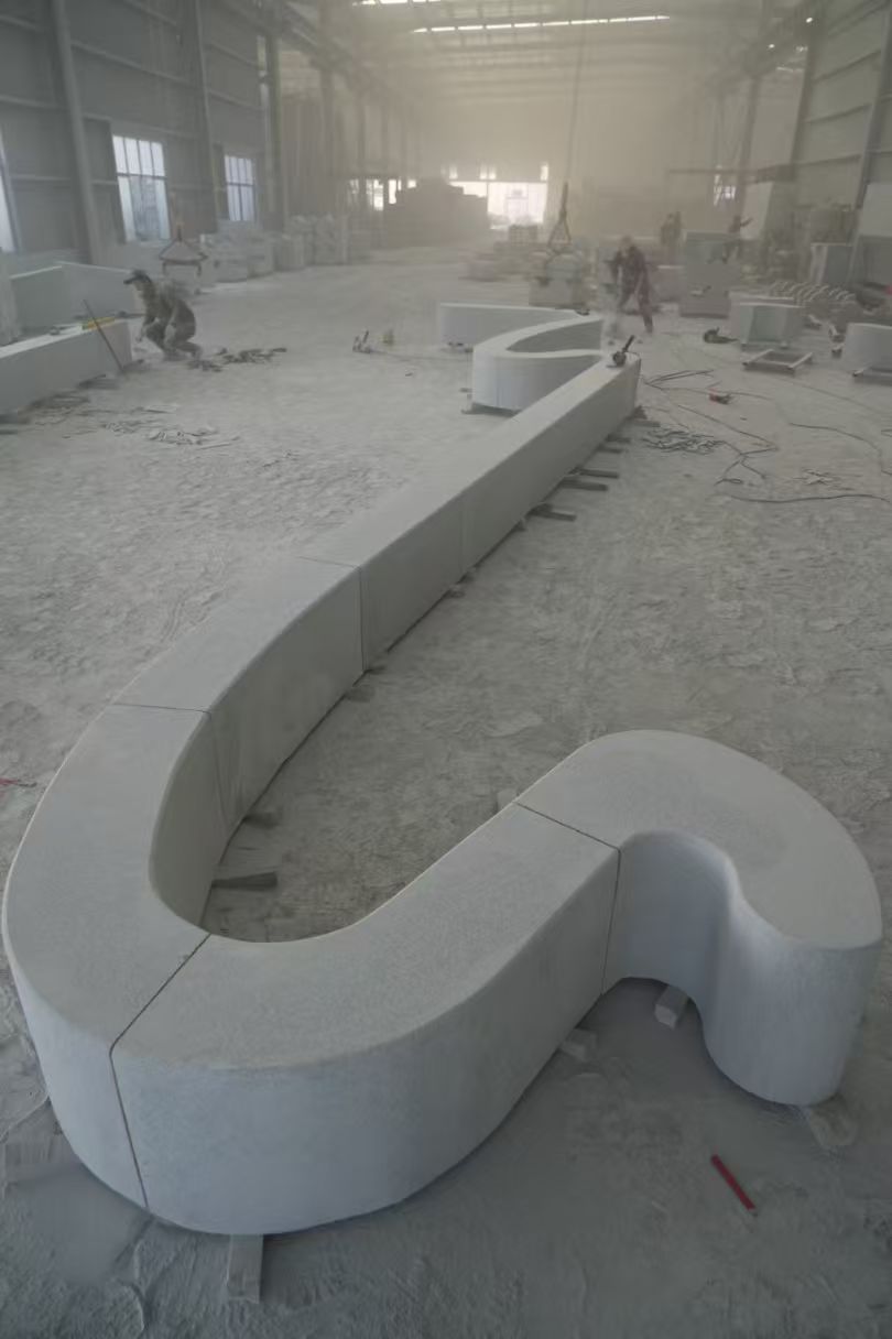 内蒙古 花岗岩整石坐凳拼装